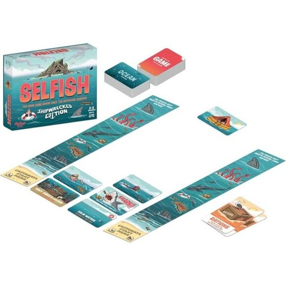 Ridley's Games Selfish Shipwrecked Edition Card Game Sharks Party Groups Survive - Picture 7 of 9